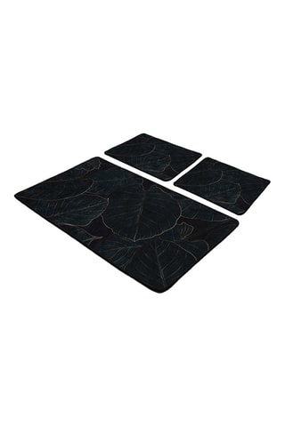 3 tapis de bain Zeleno - Bleu - 50 x 60 / 50 x 60 / 60 x 100 cm