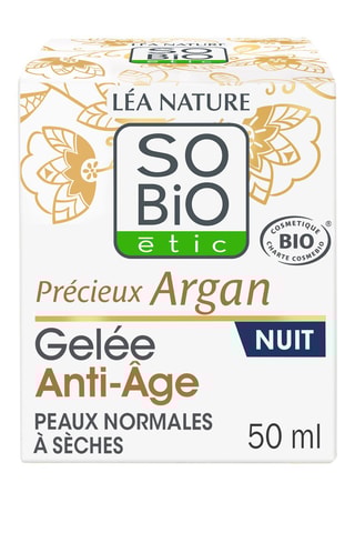 Gelée de nuit anti-âge Bio Précieux Argan - Peaux normales à sèches - 40 ml