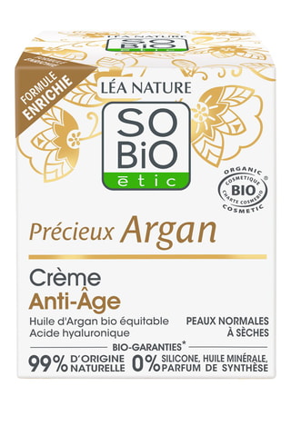 Crème anti-âge jour Bio Précieux Argan - Peaux normales à sèches - 50 ml