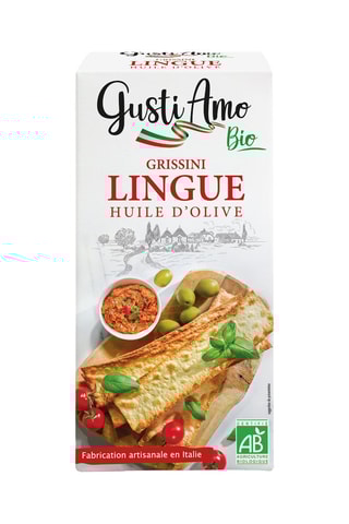 3 x 	Boîte Grissini Lingue à l'huile d'olive bio - 120 g