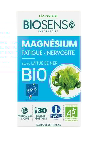 3 x Magnésium fatigue nervosité Bio - 30 gélules - Cure de 15 jours