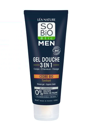 3 x Gel douche Men 3-en-1 au cèdre bio - 200 ml