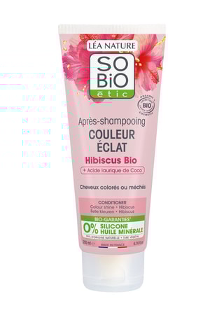 3 x Après-shampoing cheveux colorés ou méchés à l'hibiscus bio et acide laurique de coco - 200 ml
