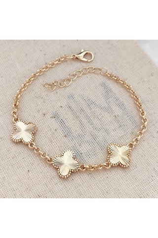 Bracelet trèfle - Laiton plaqué or