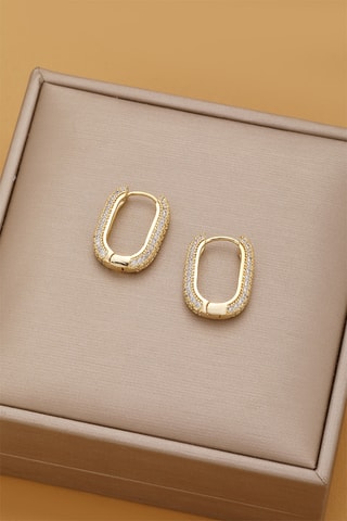 Créoles - Plaqué or jaune et zircons