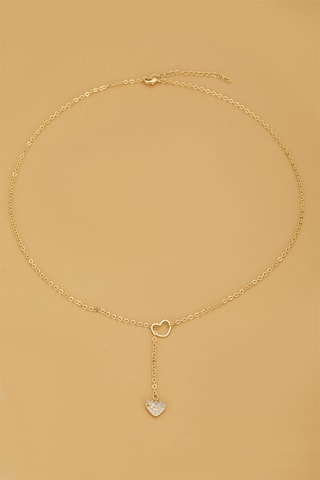 Collier - Plaqué or jaune et zircons
