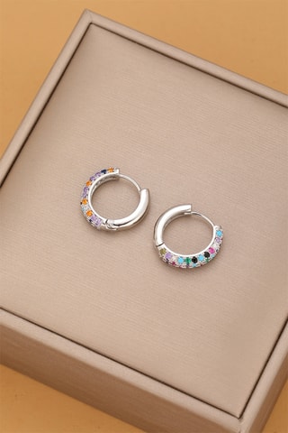 Créoles - Plaqué argent et zircons