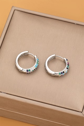 Créoles - Plaqué argent et zircons