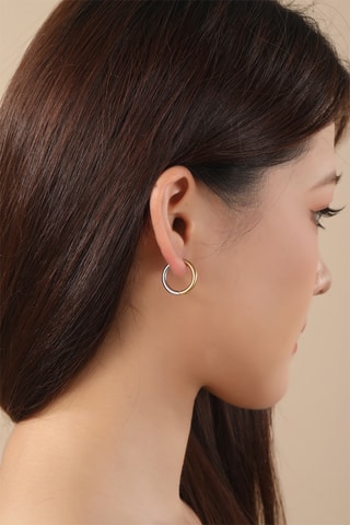 Créoles - Plaqué or jaune et argent