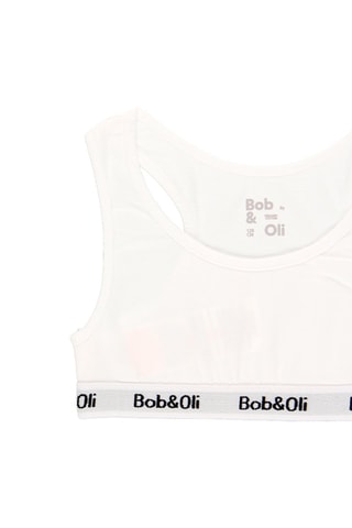 2 brassières en coton biologique - Blanc