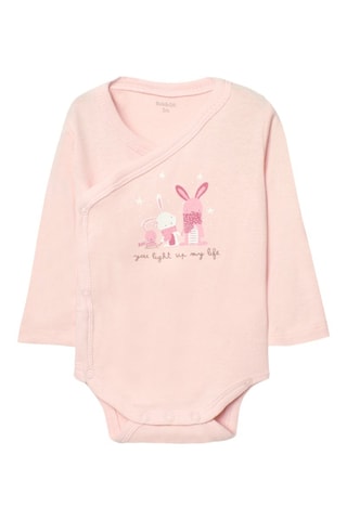 2 bodys - Blanc et rose poudré