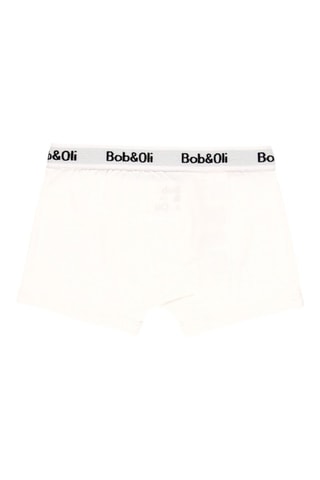 3 boxers en coton biologique - Blanc