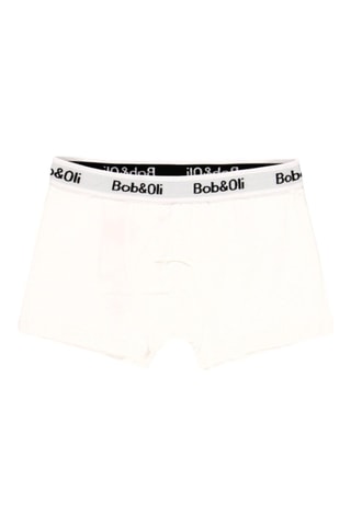 3 boxers en coton biologique - Blanc