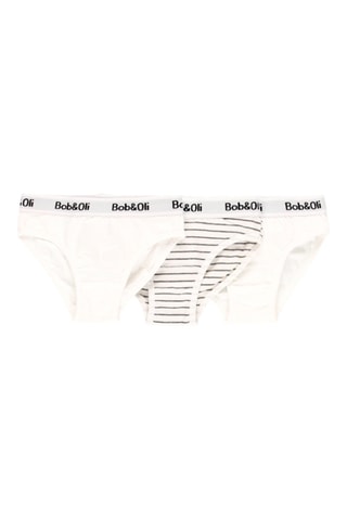 3 culottes en coton biologique - Blanc