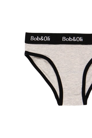 3 culottes en coton biologique - Gris