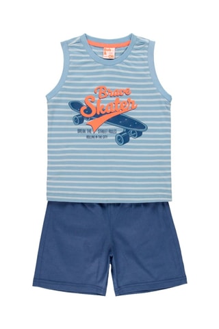 Pyjama - Bleu et orange