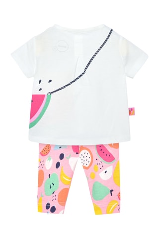 T-shirt et pantalon - Blanc et rose
