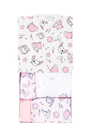 Ensemble 3 pièces - Blanc et rose