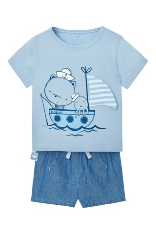 T-shirt et short - Bleu