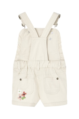 Salopette-short sans manches - Crème