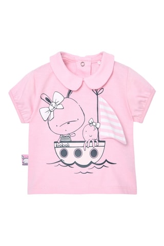 T-shirt et cycliste - Rose et blanc