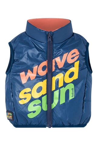 Doudoune sans manches - Bleu et jaune