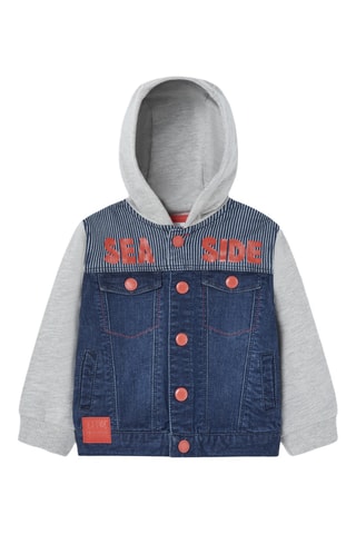 Blouson à capuche - Bleu et gris