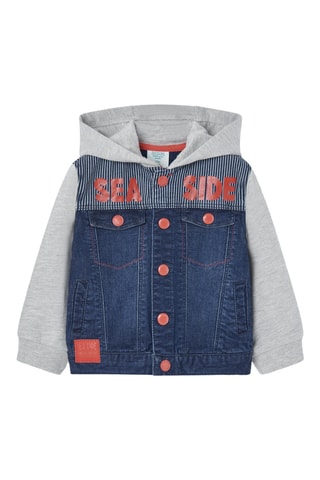 Blouson à capuche - Bleu et gris