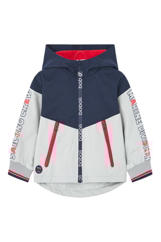 Parka à capuche - Indigo et gris