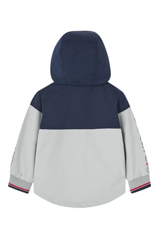 Parka à capuche - Indigo et gris