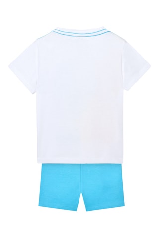 T-shirt et short - Blanc et bleu clair
