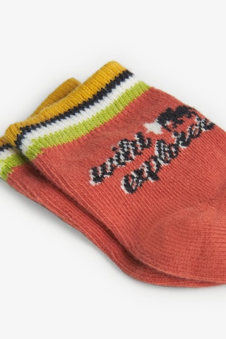 3 paires de chaussettes - Vert, gris et rouge