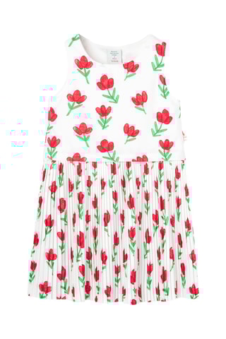 Robe trapèze sans manches - Blanc