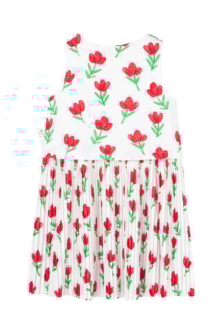 Robe trapèze sans manches - Blanc