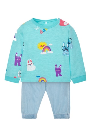 T-shirt et pantalon - Bleu et bleu clair