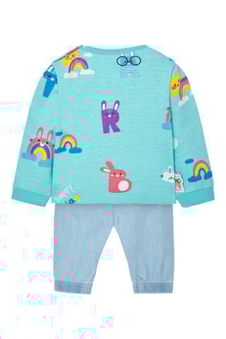 T-shirt et pantalon - Bleu et bleu clair