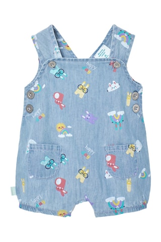 Salopette-short sans manches - Bleu clair