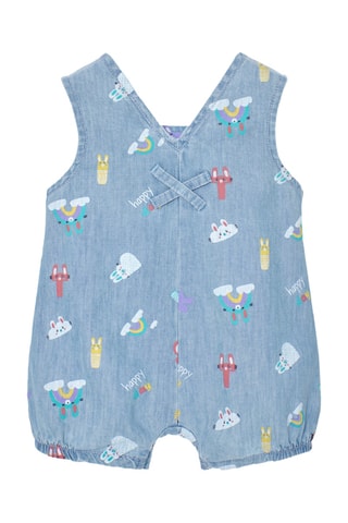 Salopette-short sans manches - Bleu clair