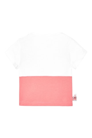 T-shirt et short - Blanc, rose et bleu clair