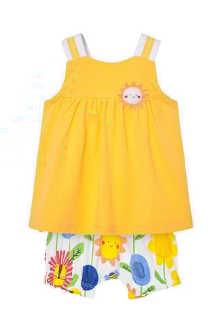 Top et pantalon - Blanc et jaune