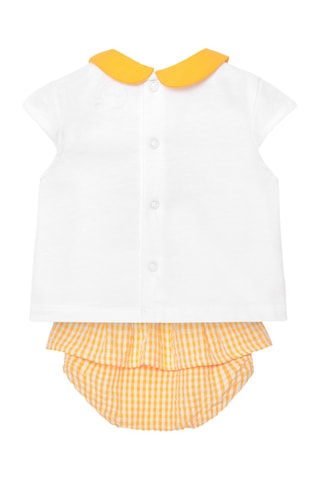 Robe et culotte - Blanc et jaune