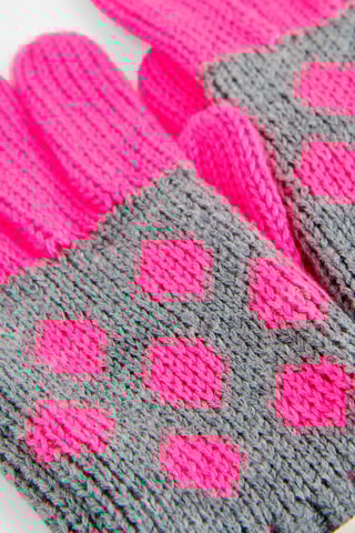 Gants - Gris et rose