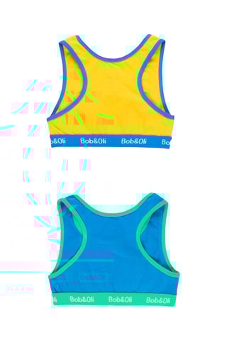 2 brassières - Jaune et bleu