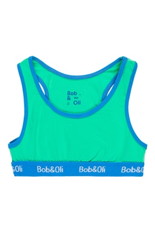 2 brassières - Vert, orange et bleu