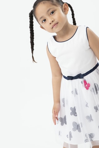 Robe patineuse sans manches - Blanc