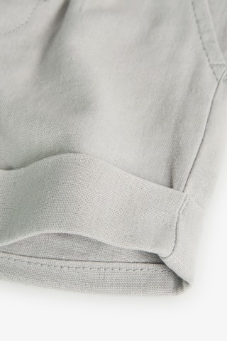 Bermuda en lin - Gris clair