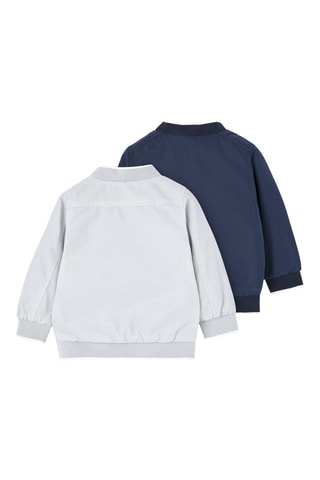 Blouson réversible - Bleu et gris