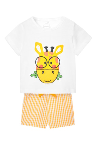T-shirt et short - Blanc et jaune