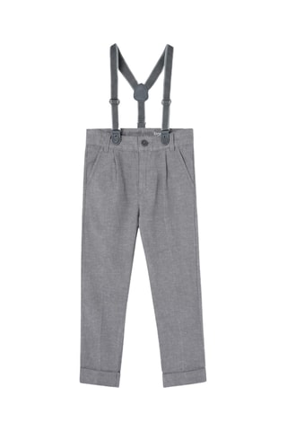 Pantalon et bretelles - Gris