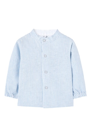 Chemise et pantalon en lin - Bleu et blanc